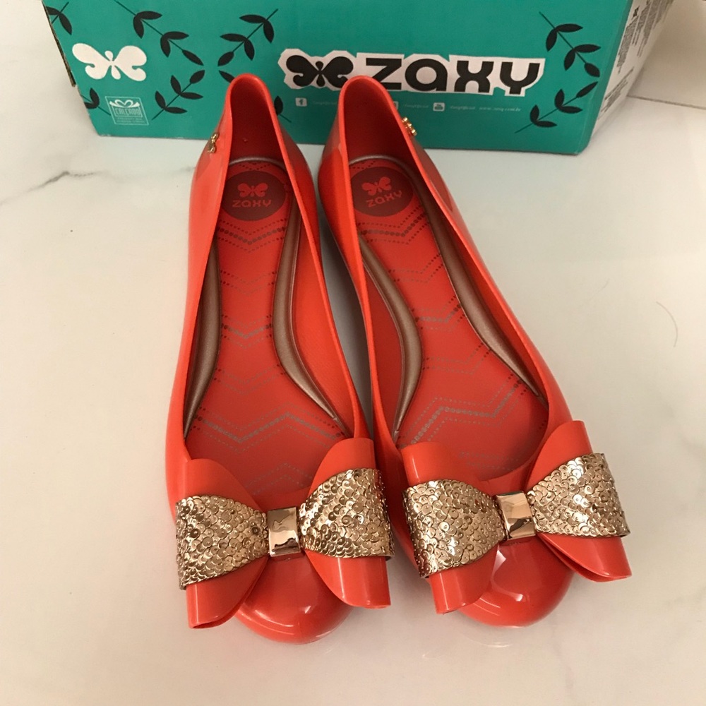 Zaxy pop glam II rain rubber flats - New in box